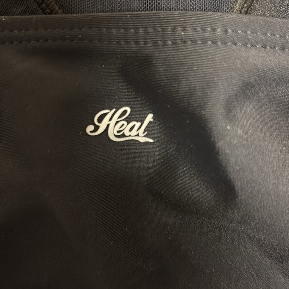 Heat Ladies Swimsuit Swim Suit Black With Off White Stripes Size XL - Picture 5 of 12